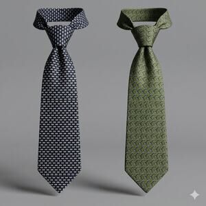 Lot 2 Brooks Brothers Ralph Lauren Mens 100% Silk Ties Dolphin Geometric USA